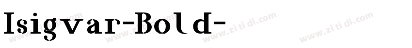 Isigvar-Bold字体转换