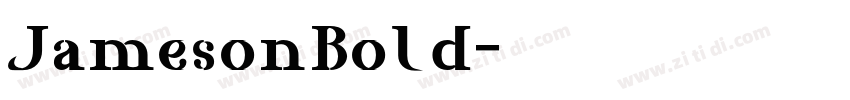 JamesonBold字体转换