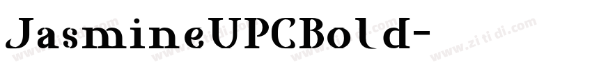 JasmineUPCBold字体转换