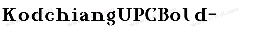 KodchiangUPCBold字体转换