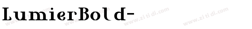 LumierBold字体转换