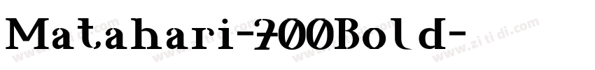 Matahari-700Bold字体转换