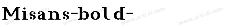 Misans-bold字体转换