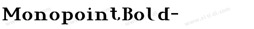 MonopointBold字体转换