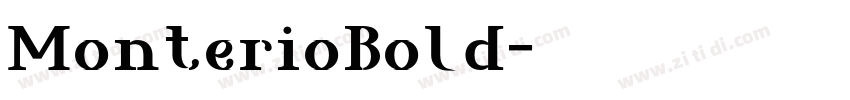 MonterioBold字体转换