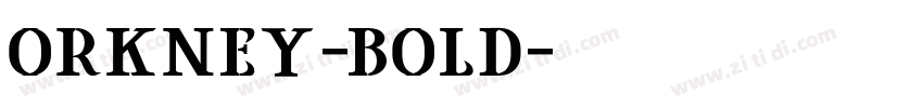 ORKNEY-BOLD字体转换