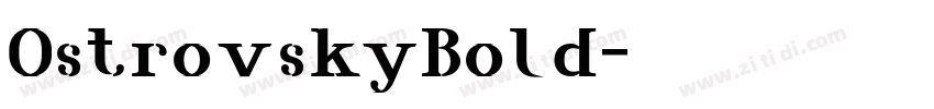 OstrovskyBold字体转换