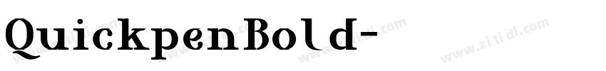 QuickpenBold字体转换