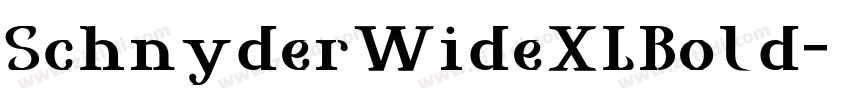 SchnyderWideXLBold字体转换