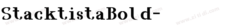 StacktistaBold字体转换