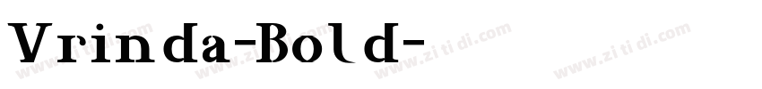 Vrinda-Bold字体转换