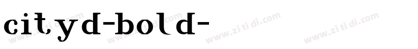 cityd-bold字体转换