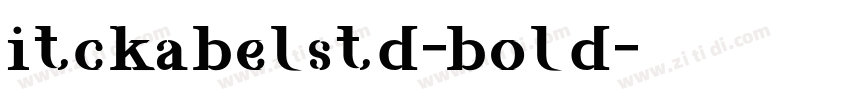 itckabelstd-bold字体转换