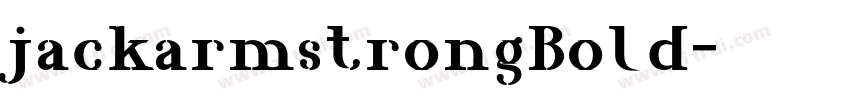 jackarmstrongBold字体转换