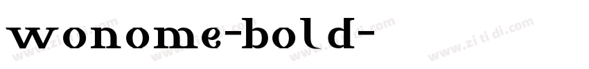 wonome-bold字体转换