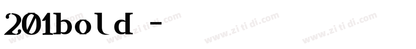 201bold下载字体转换