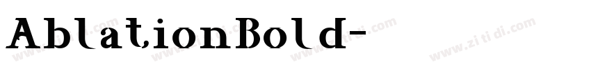 AblationBold字体转换