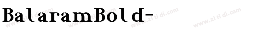 BalaramBold字体转换