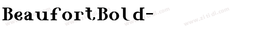 BeaufortBold字体转换