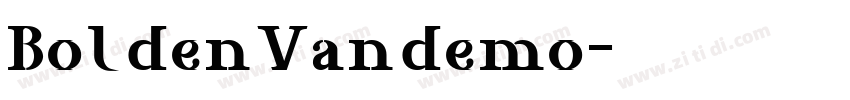 BoldenVandemo字体转换