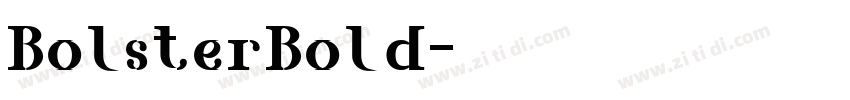BolsterBold字体转换