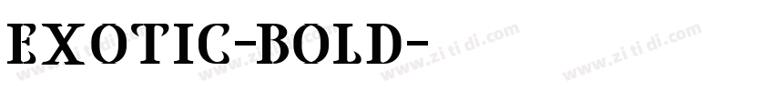 EXOTIC-BOLD字体转换