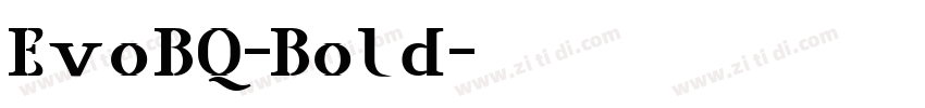 EvoBQ-Bold字体转换
