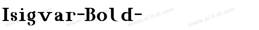 Isigvar-Bold字体转换
