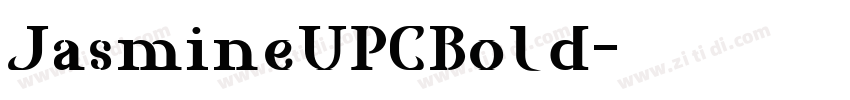 JasmineUPCBold字体转换