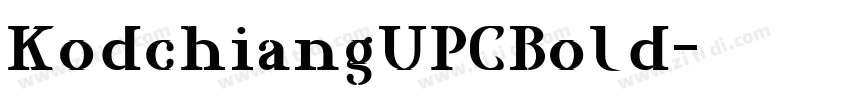 KodchiangUPCBold字体转换