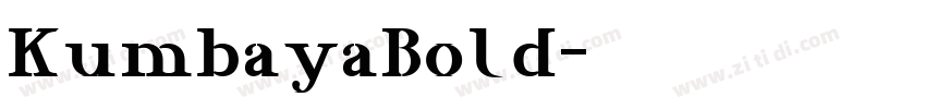 KumbayaBold字体转换