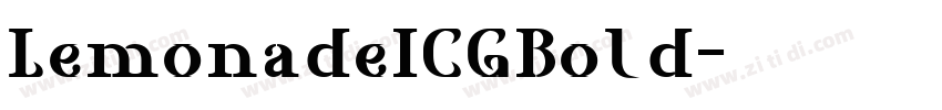 LemonadeICGBold字体转换