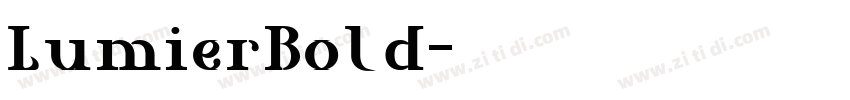 LumierBold字体转换