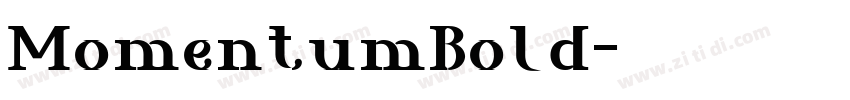 MomentumBold字体转换