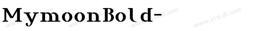 MymoonBold字体转换