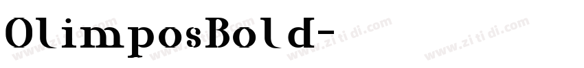 OlimposBold字体转换