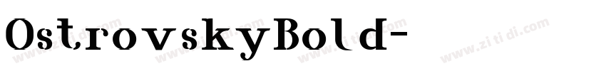 OstrovskyBold字体转换