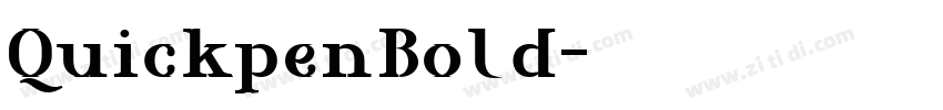 QuickpenBold字体转换