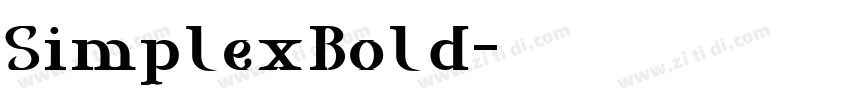 SimplexBold字体转换