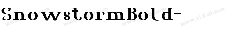 SnowstormBold字体转换