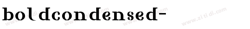 boldcondensed字体转换