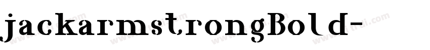jackarmstrongBold字体转换