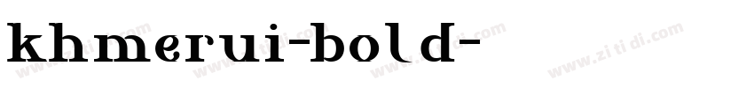 khmerui-bold字体转换
