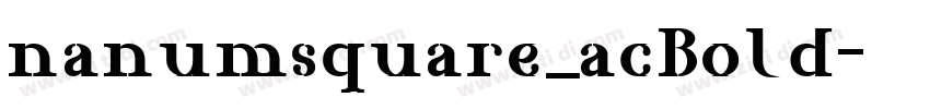 nanumsquare_acBold字体转换 nanumsquare_acBold字体转换