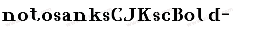 notosanksCJKscBold字体转换