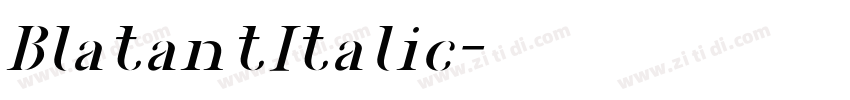BlatantItalic字体转换