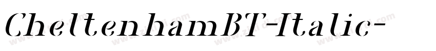 CheltenhamBT-Italic字体转换