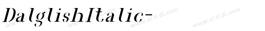 DalglishItalic字体转换