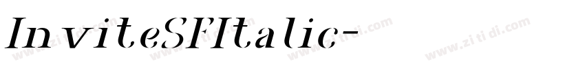 InviteSFItalic字体转换