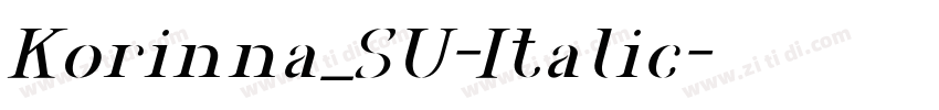 Korinna_SU-Italic字体转换